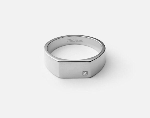 Diamond Couple set in 925 Silver Rings - Image 2