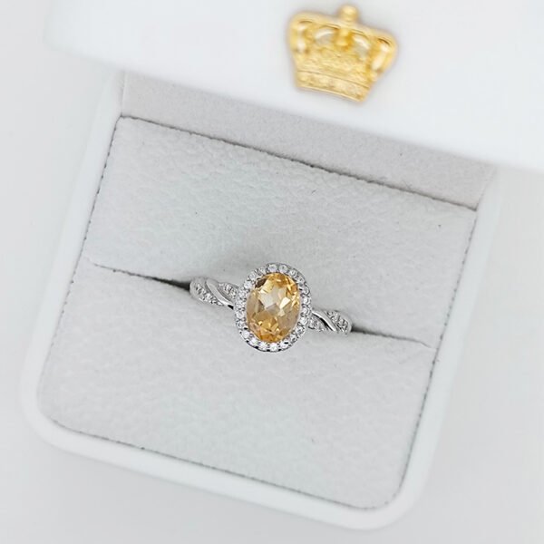 Silver 925 Ring with Citrine