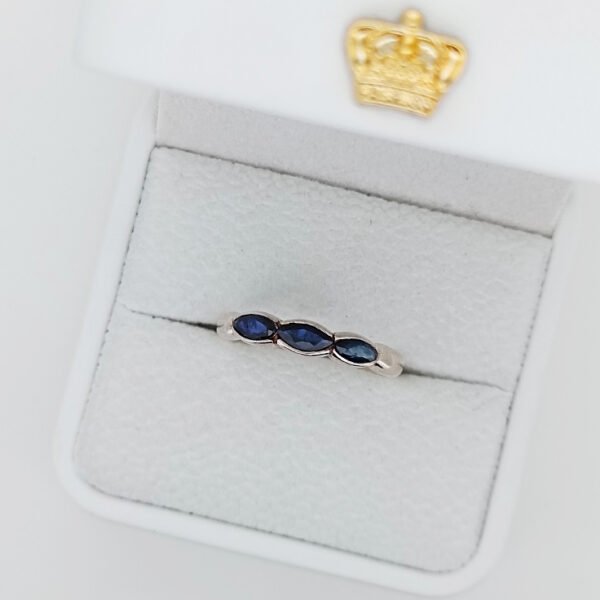 Silver 925 Marquise Cut Sapphire Ring