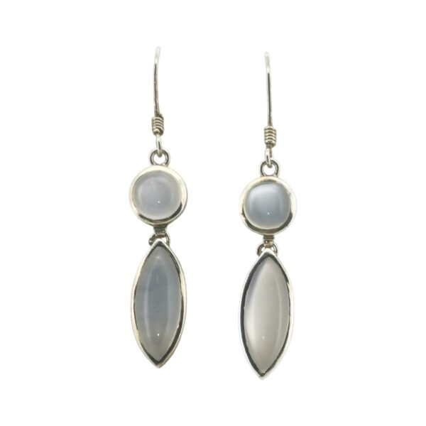 925 Silver Garden of marquise shape Moonstone Earring